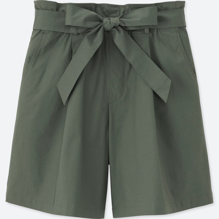 WOMEN HIGH RISE BELTED SHORTS | UNIQLO US