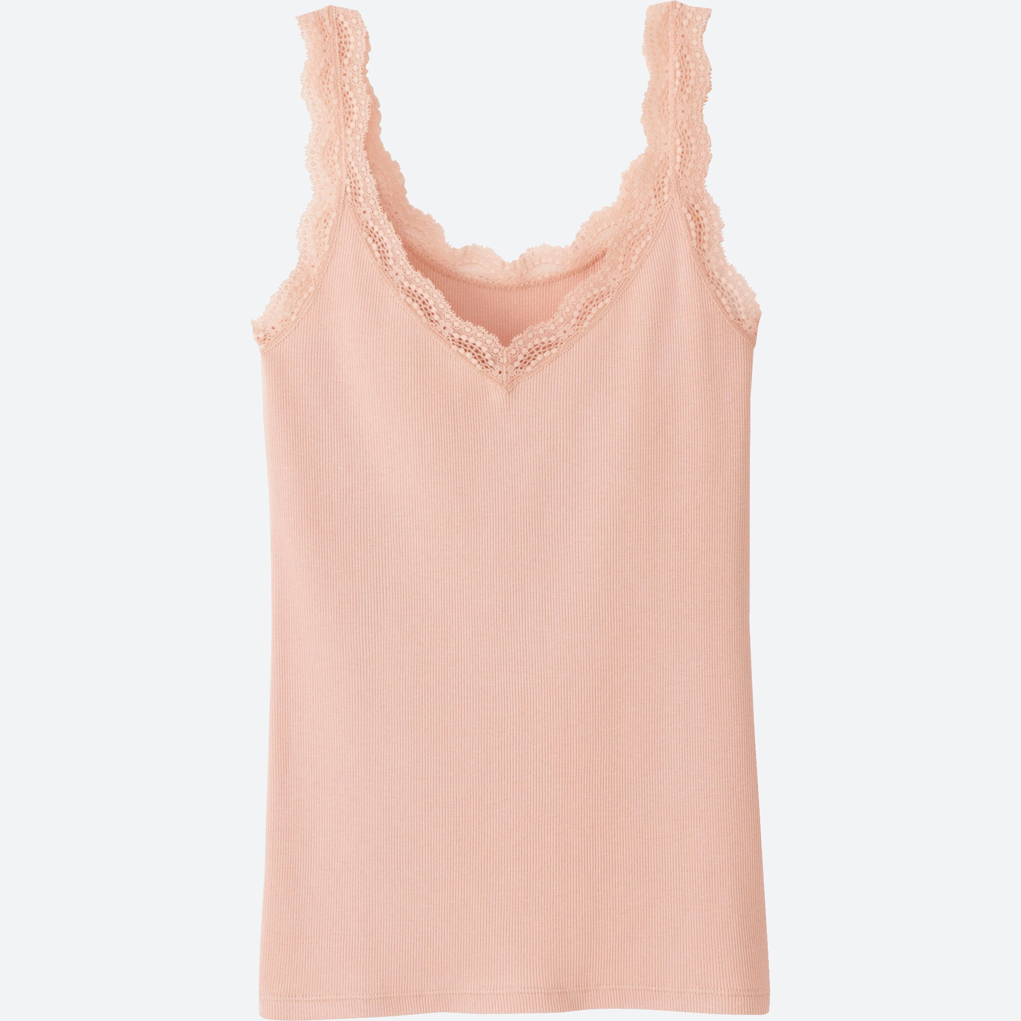 UNIQLO WOMEN 2Way Reversible Ribbed Lace Tank Top | StyleHint