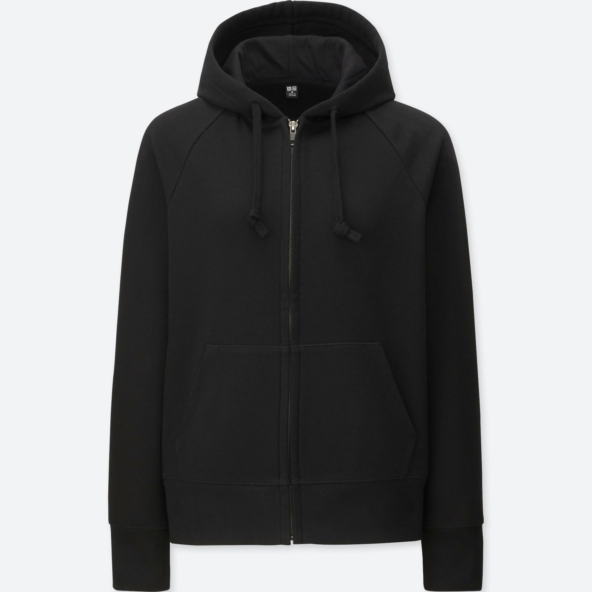 black zip hoodie