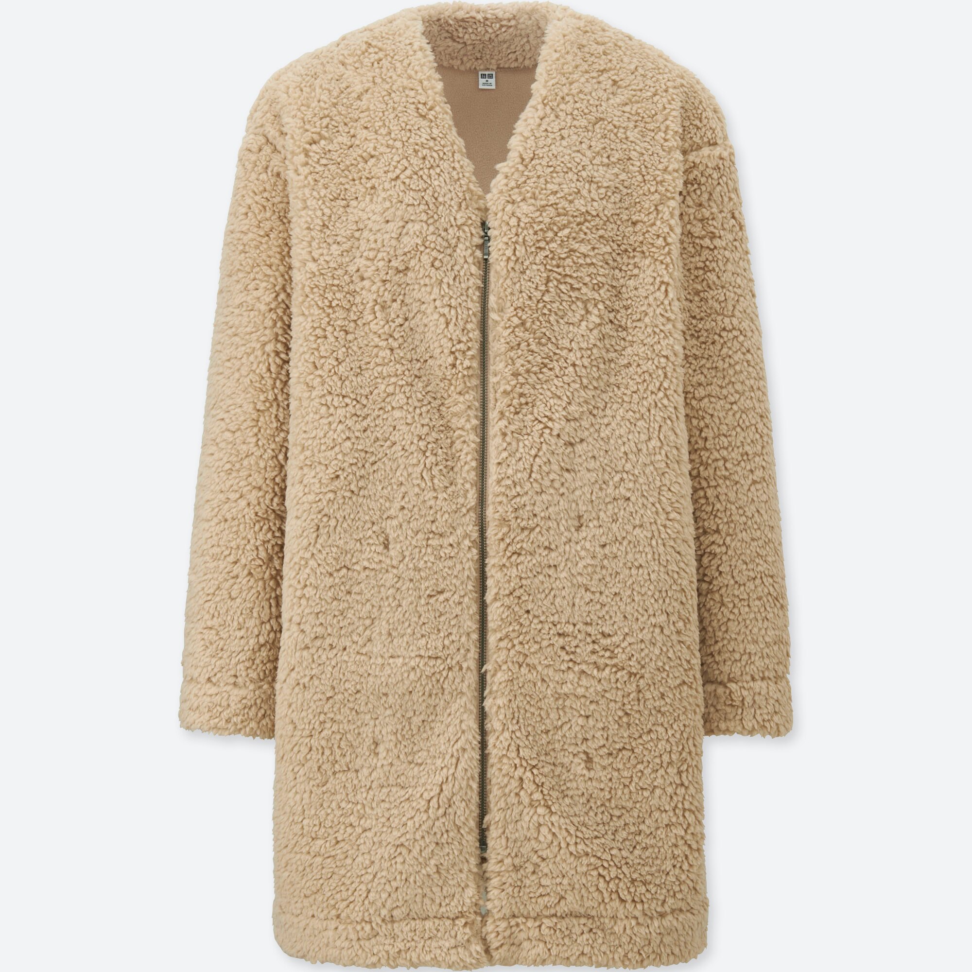 pile lined fleece coat