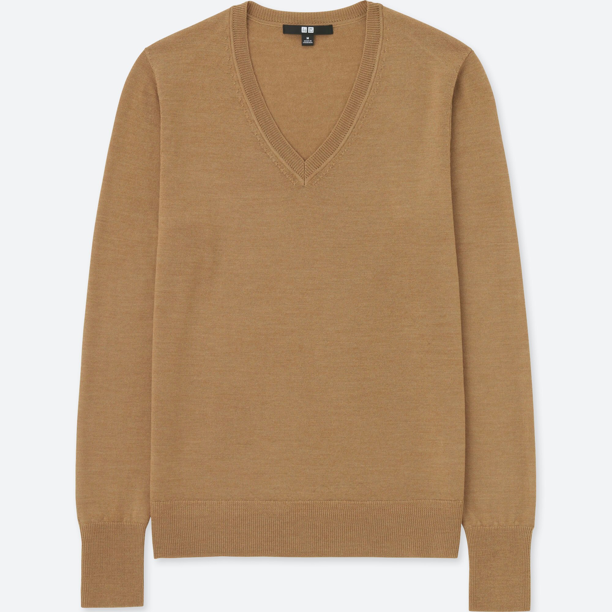 UNIQLO WOMEN EXTRA FINE MERINO V NECK JUMPER StyleHint