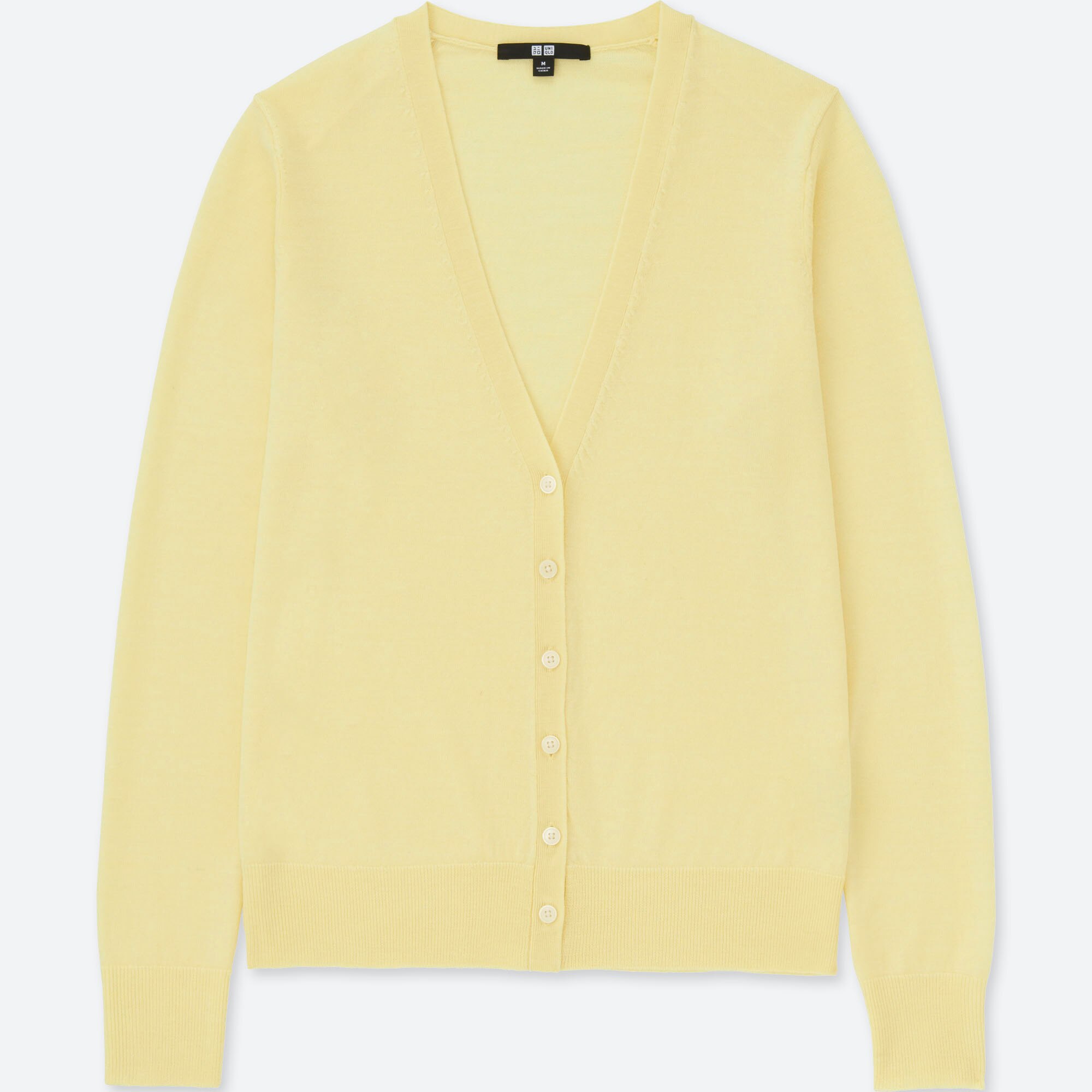 cotton v neck cardigan