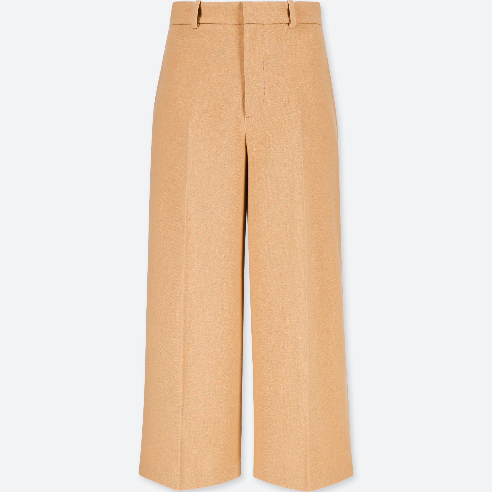 wool blend wide leg pants