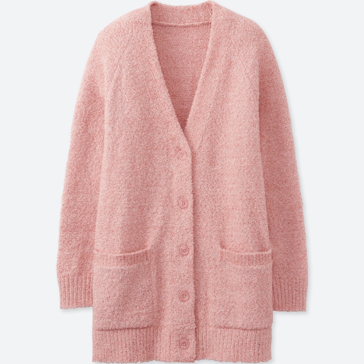 WOMEN FLUFFY YARN LOUNGE LONGSLEEVE CARDIGAN UNIQLO US
