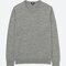 Men Extra Fine Merino Crew Neck Long-Sleeve Sweater, Gray, Small
