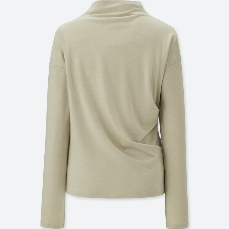 Women Bottleneck Long Sleeve T Shirt Uniqlo Us Women Bottleneck Long Sleeve T Shirt Uniqlo Us
