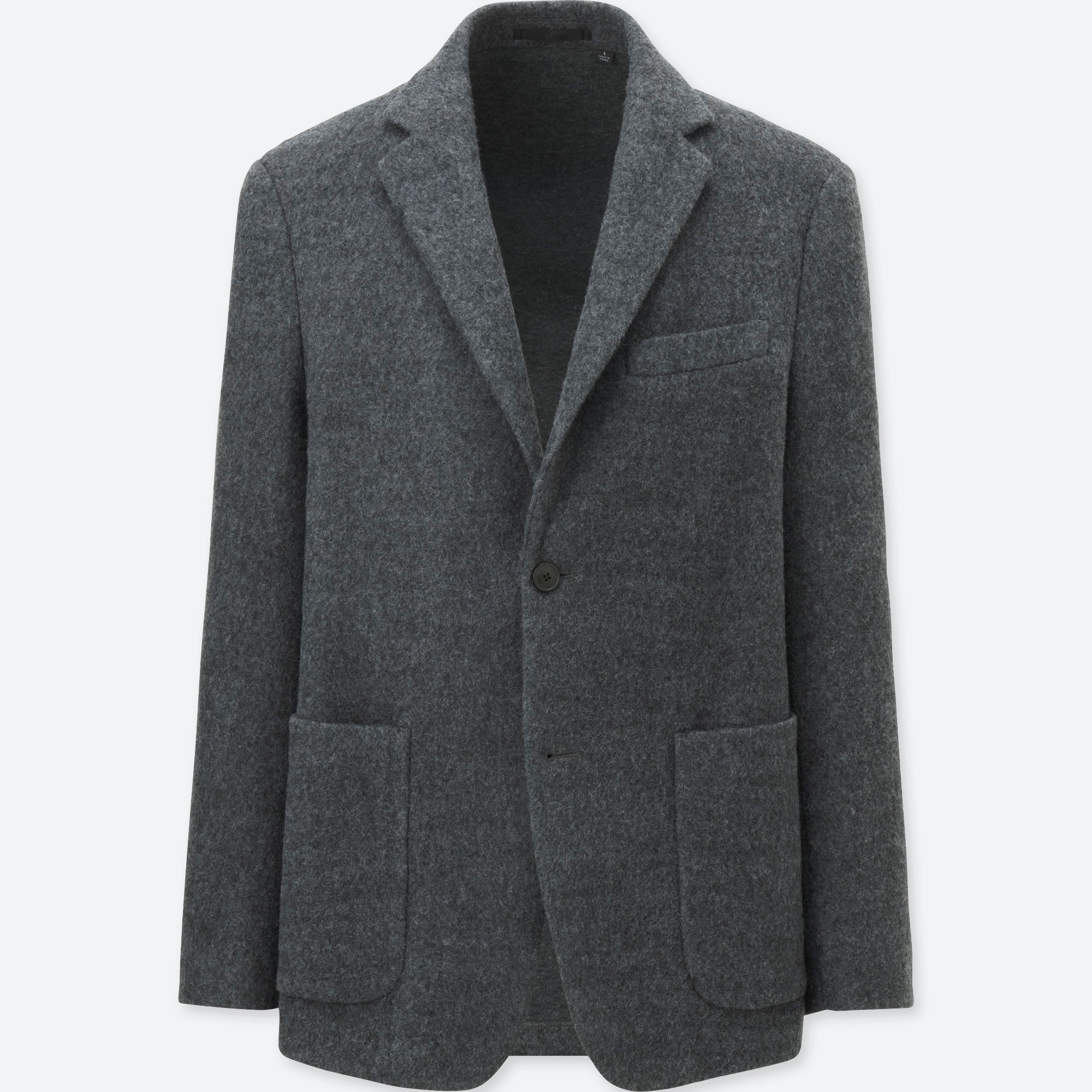 Tweed knitted sales coat uniqlo