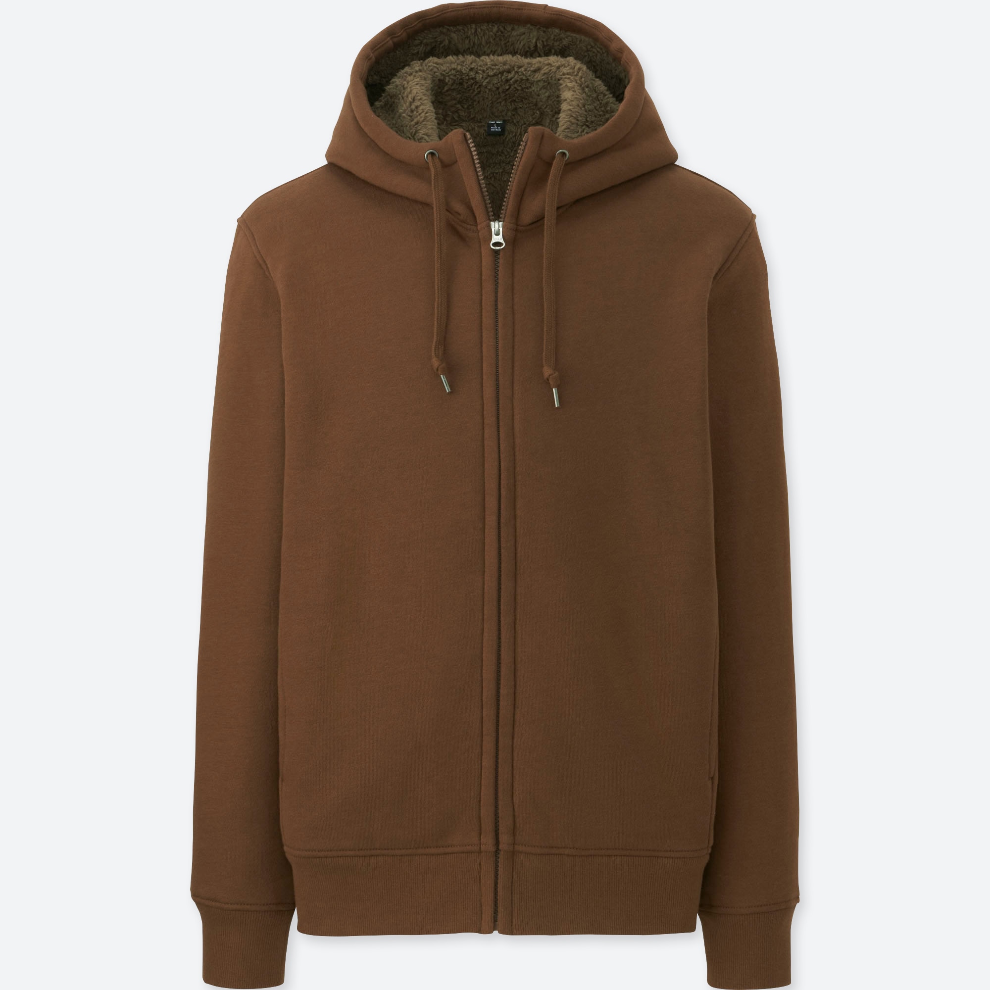 Pile lined sweat outlet full zip hoodie