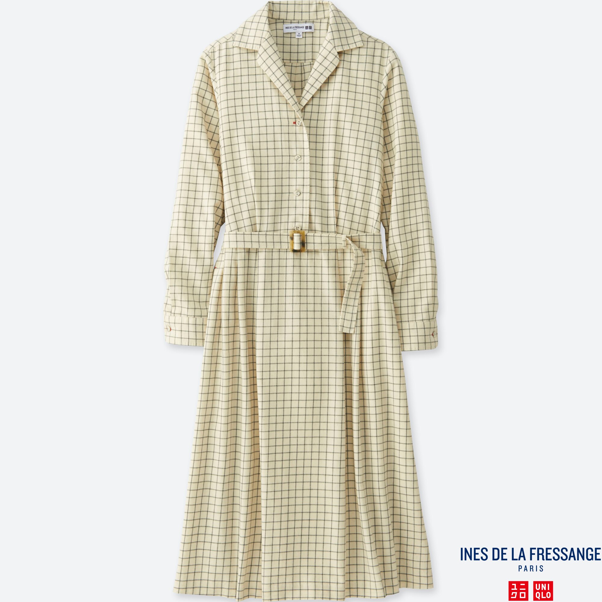 WOMEN IDLF COTTON FLANNEL DRESS UNIQLO US