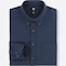 Men Oxford Slim-Fit Long-Sleeve Shirt, Blue, Small