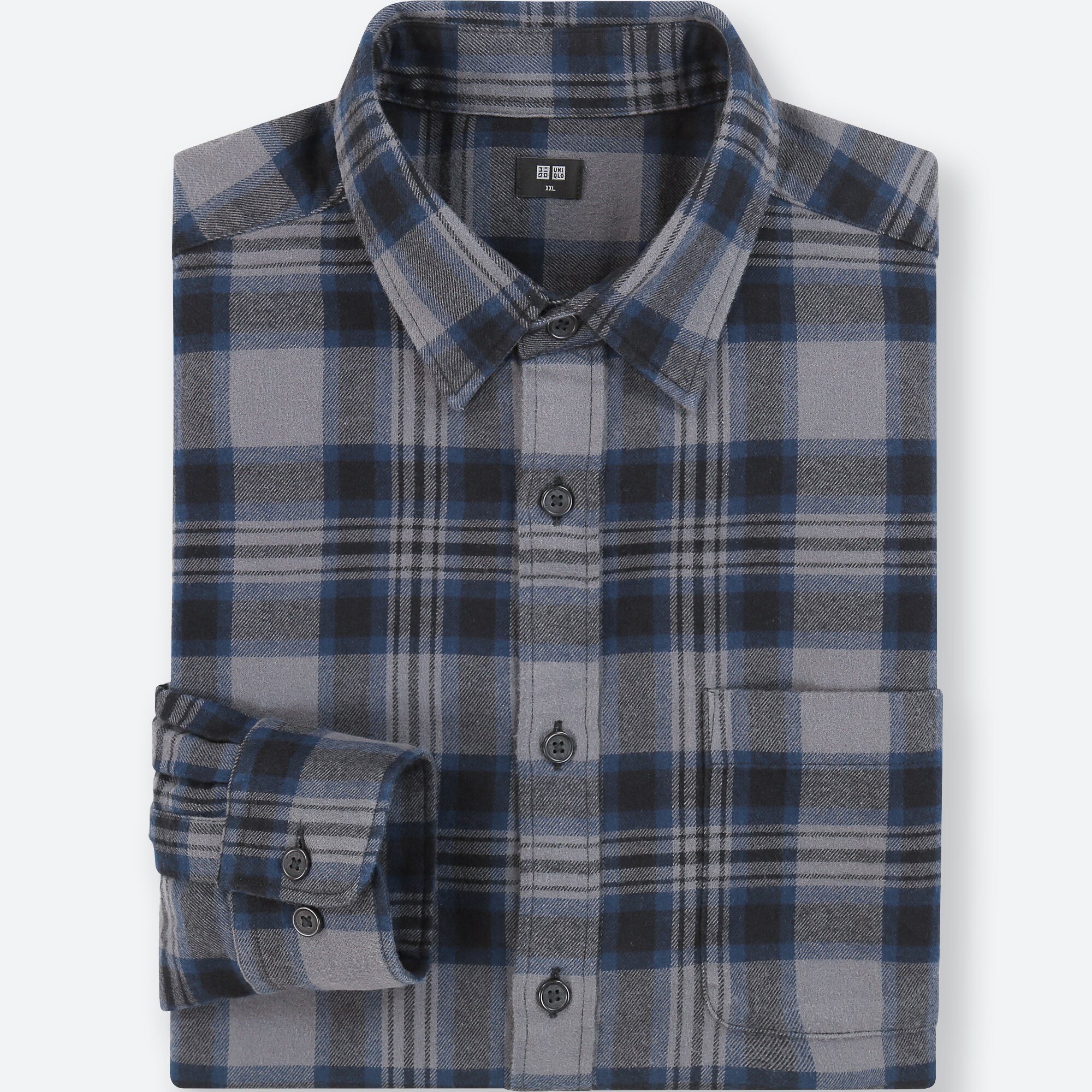 Men Flannel Checked Long Sleeve Shirt Uniqlo Us