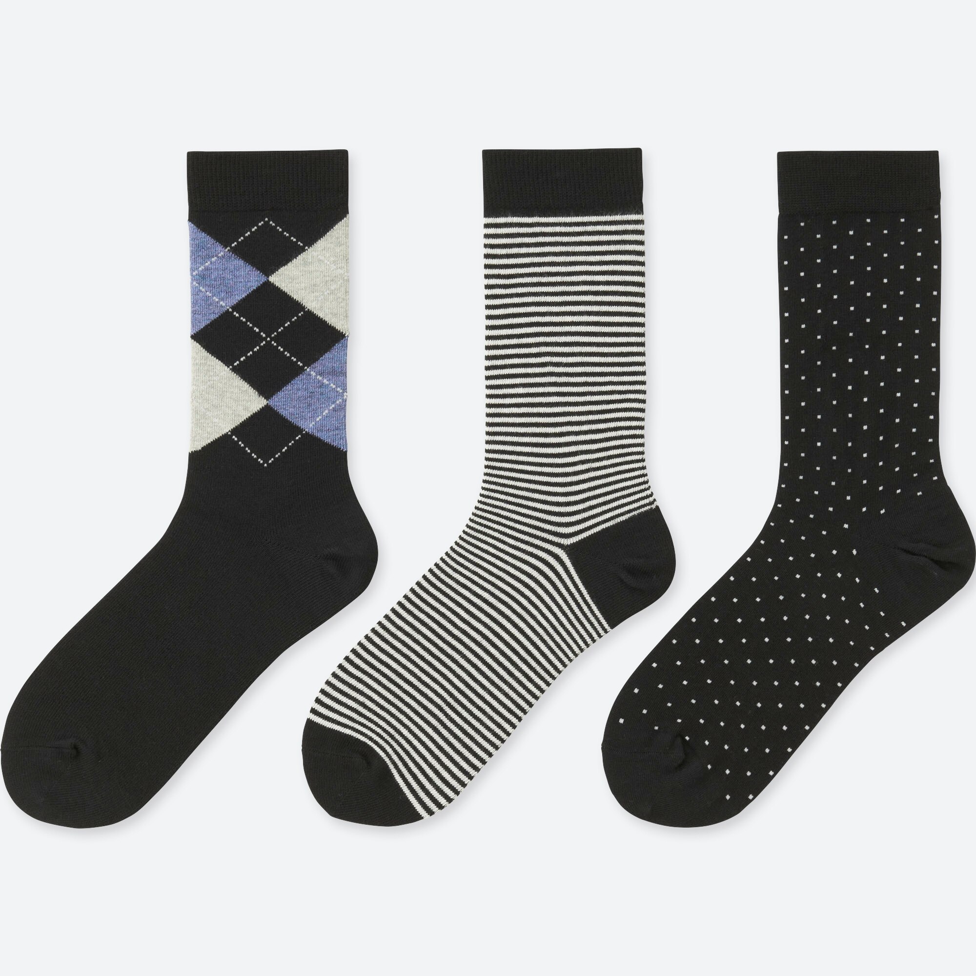 WOMEN ARGYLE SOCKS (3 PAIRS) UNIQLO US