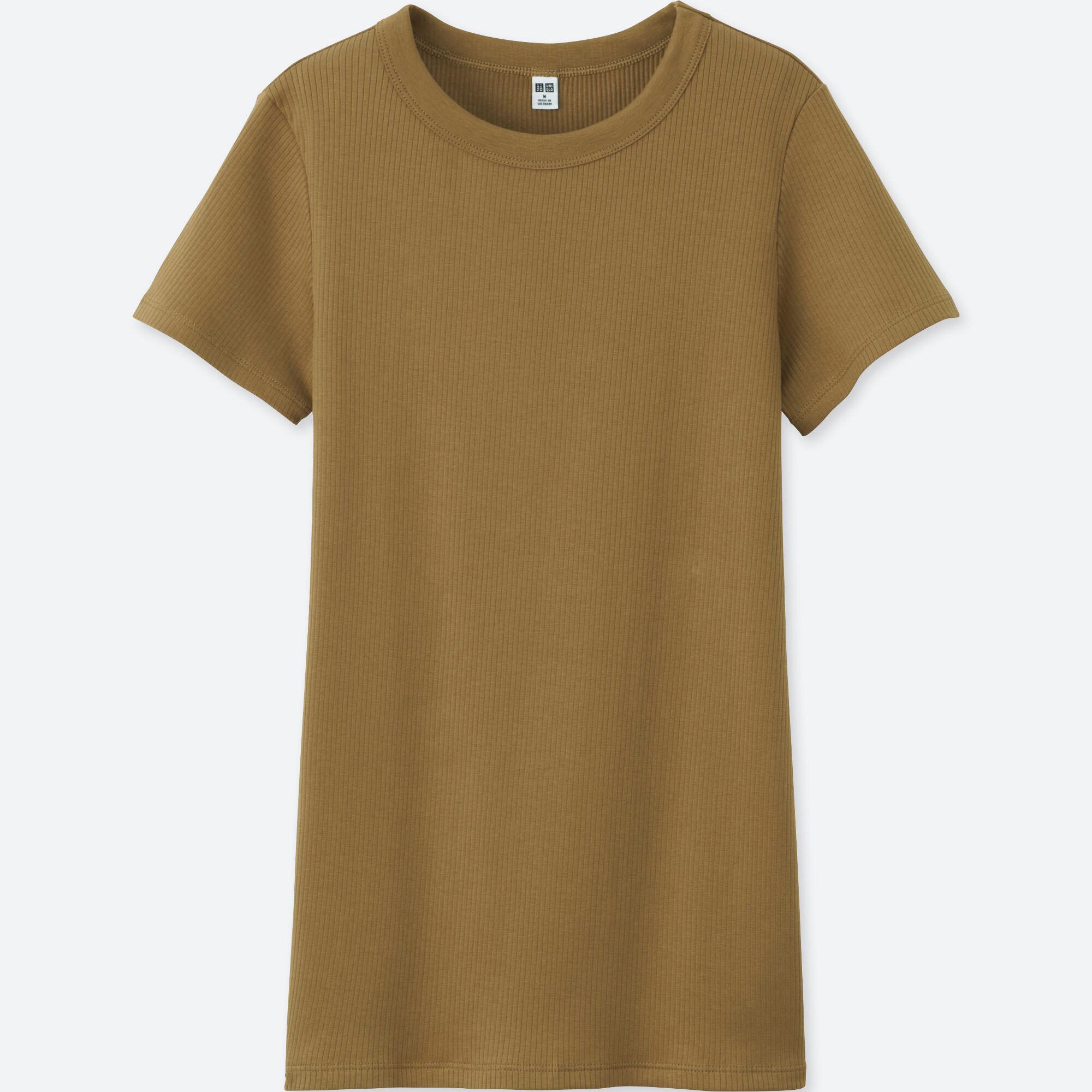 uniqlo ribbed crew neck short sleeve