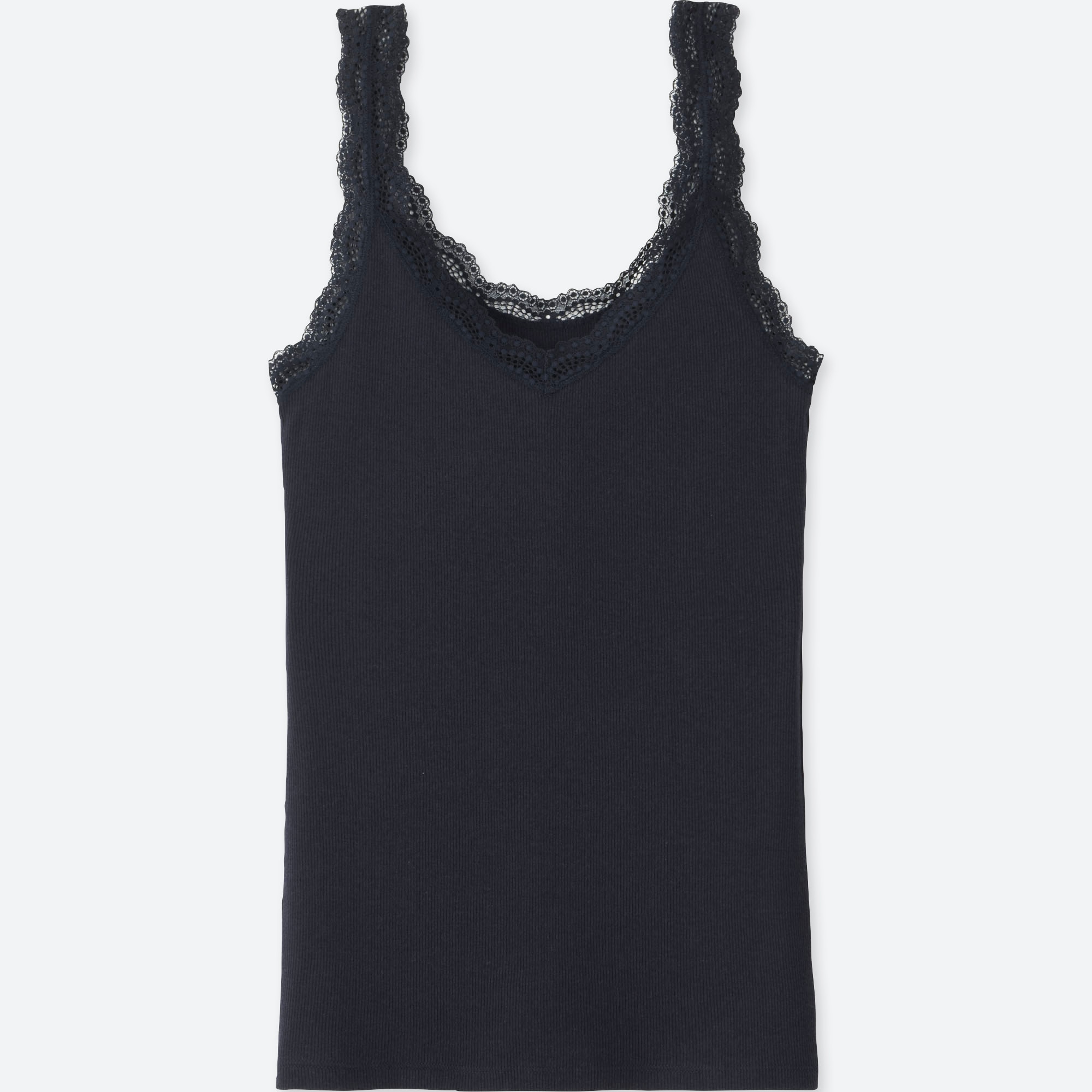 WOMEN 2 WAY RIBBED LACE TANK TOP | UNIQLO US