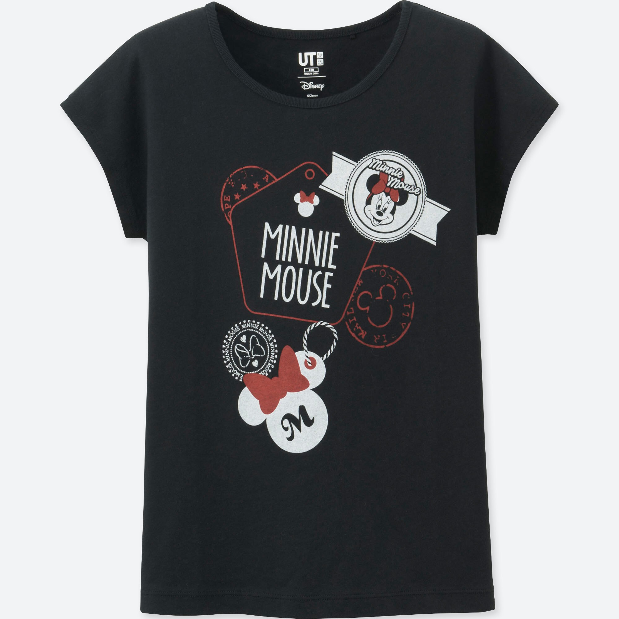 UNIQLO WOMEN MICKEY TRAVELS SHORT SLEEVE GRAPHIC T SHIRT BLACK SIZE SMALL