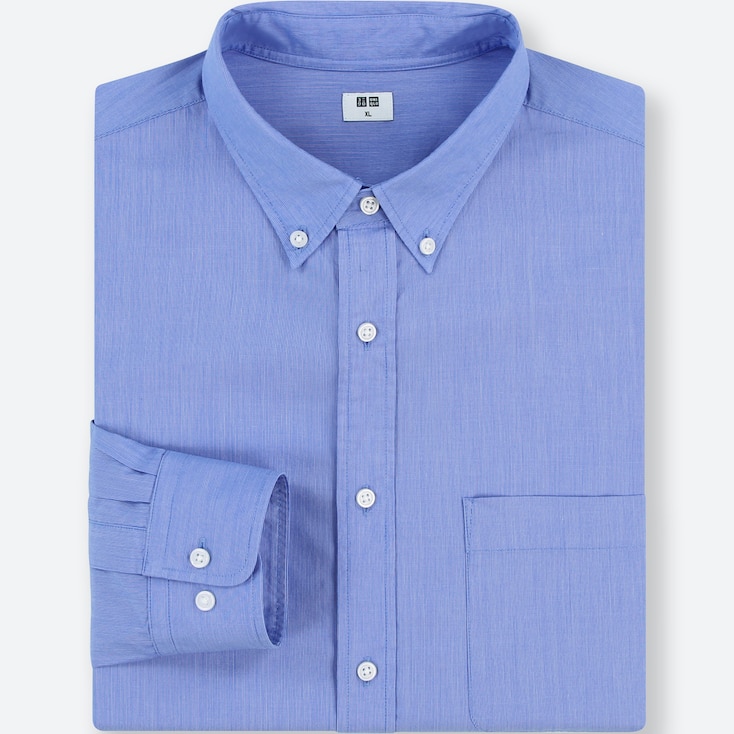 UNIQLO MEN EXTRA FINE COTTON BROADCLOTH REGULAR FIT SHIRT (BUTTON-DOWN ...