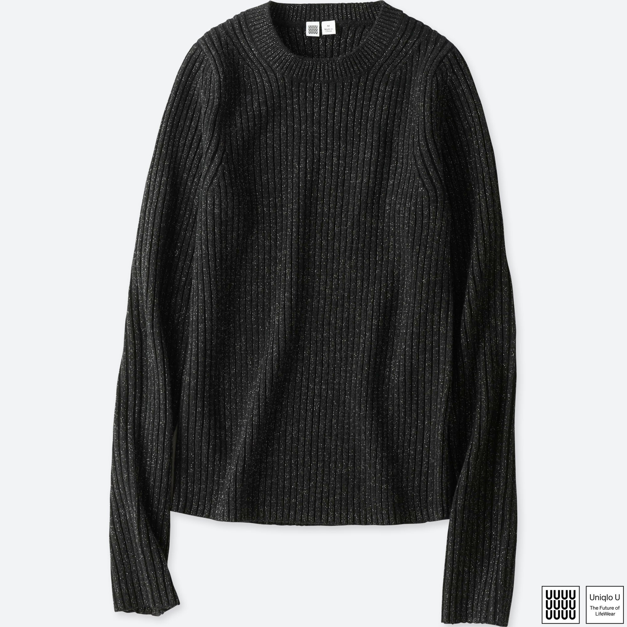 uniqlo waffle crew neck sweater