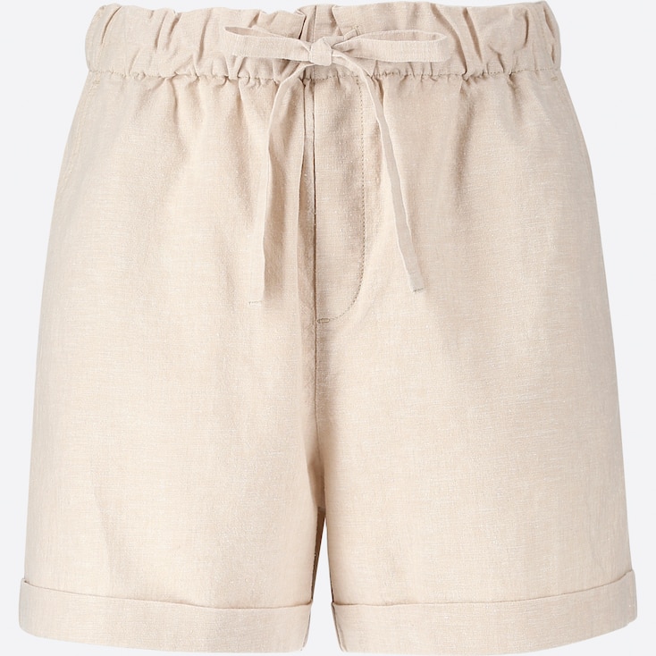 UNIQLO WOMEN COTTON LINEN BLEND RELAXED SHORTS | StyleHint