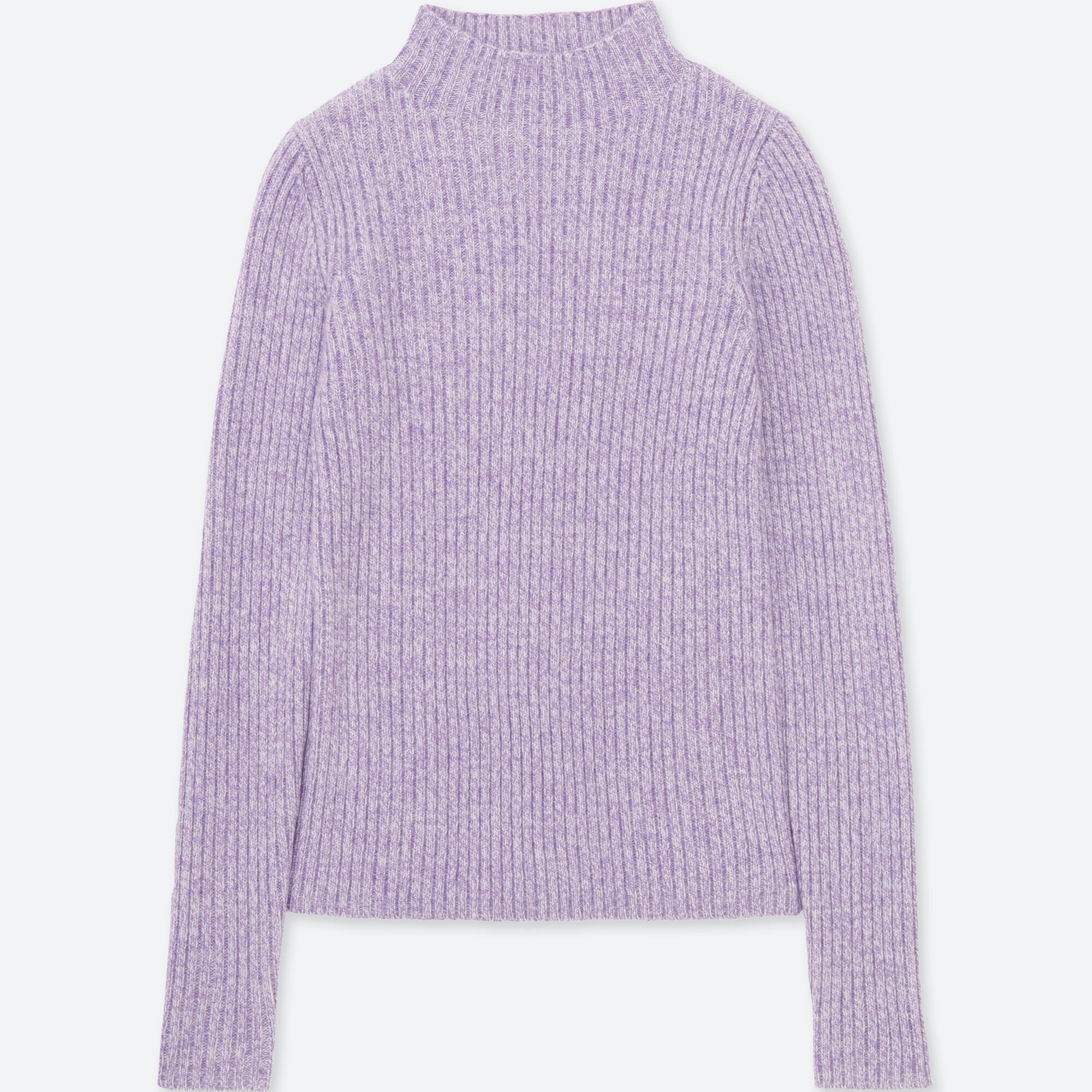 UNIQLO WOMEN RIBBED MOCK NECK SWEATER 