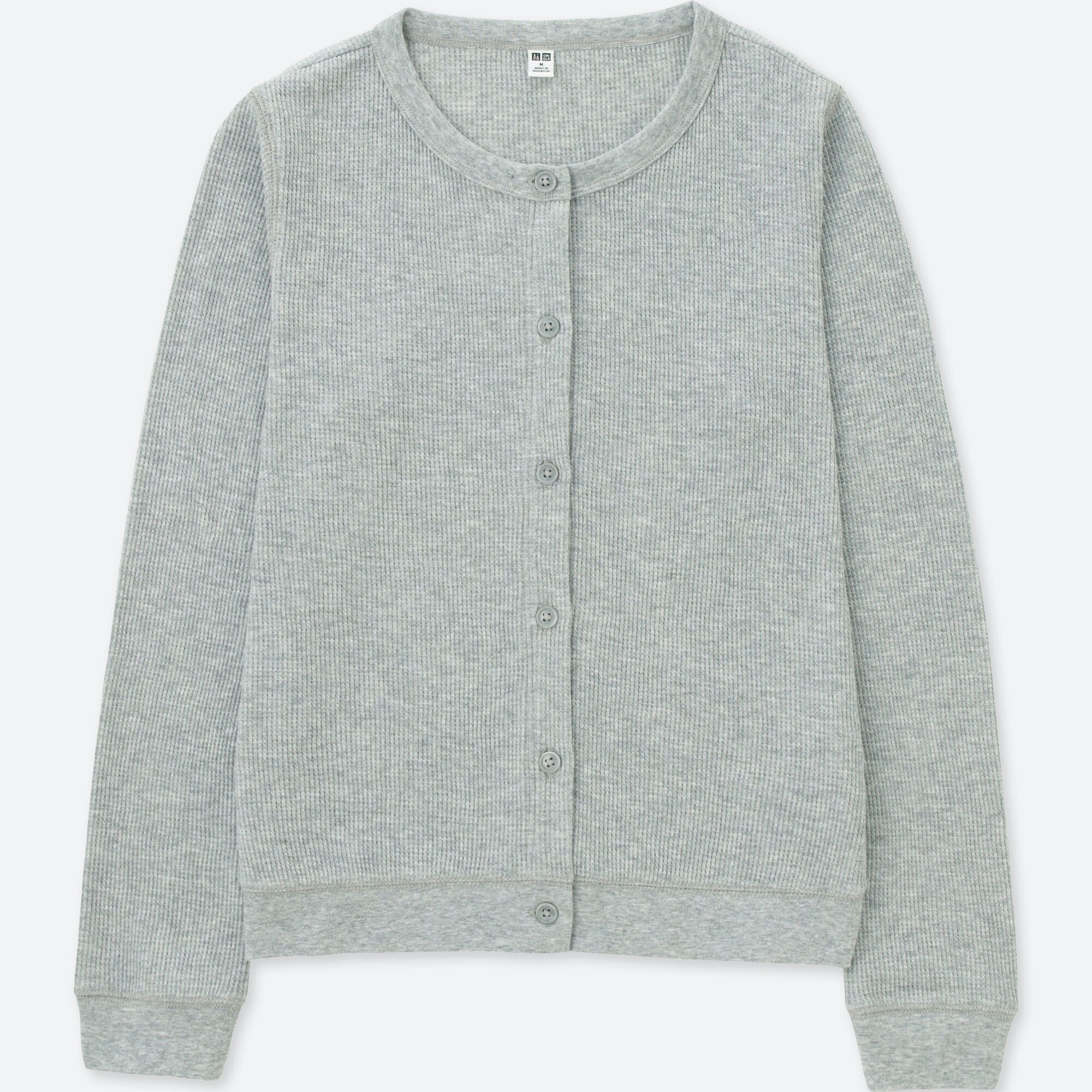 uniqlo waffle cardigan