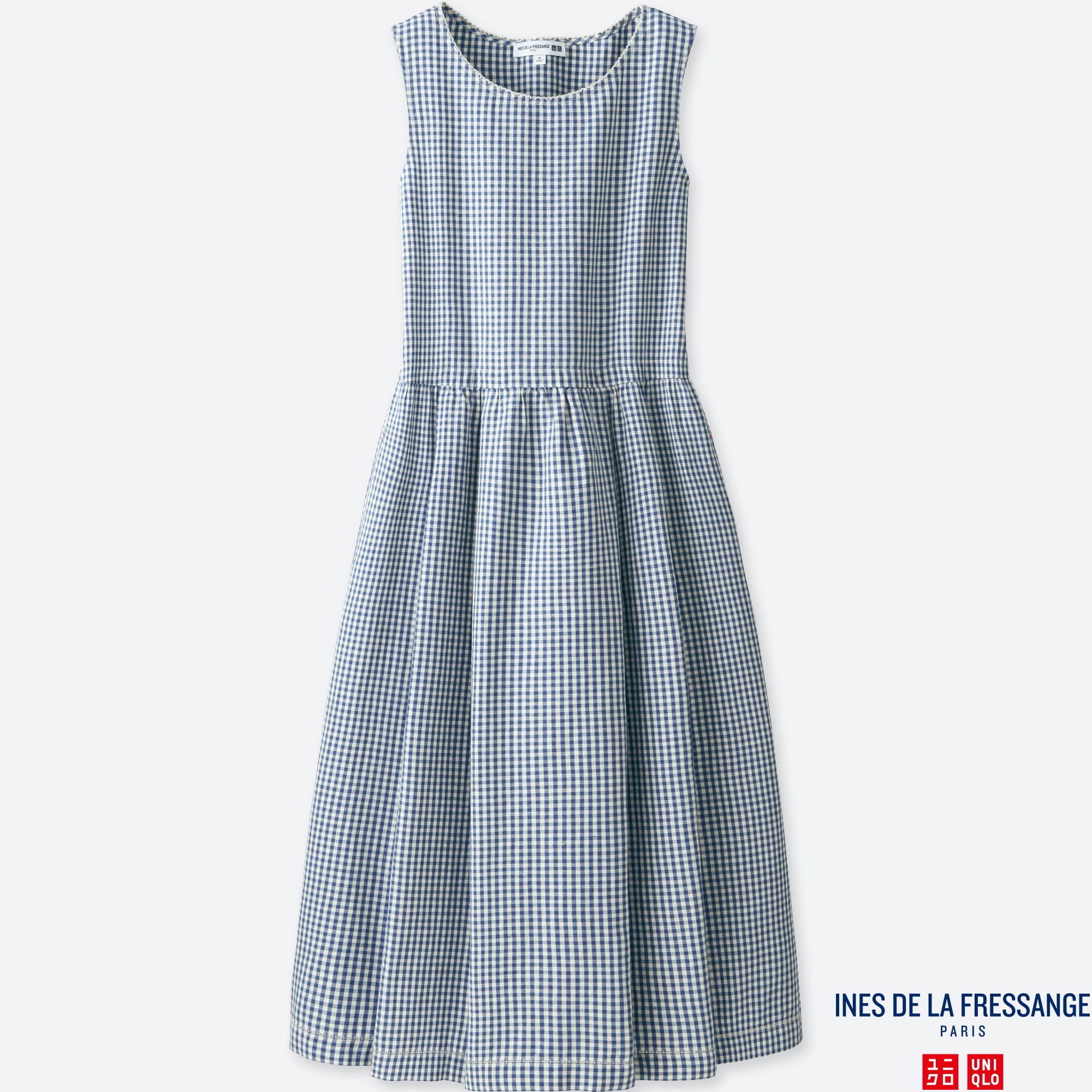 uniqlo linen blend sleeveless dress