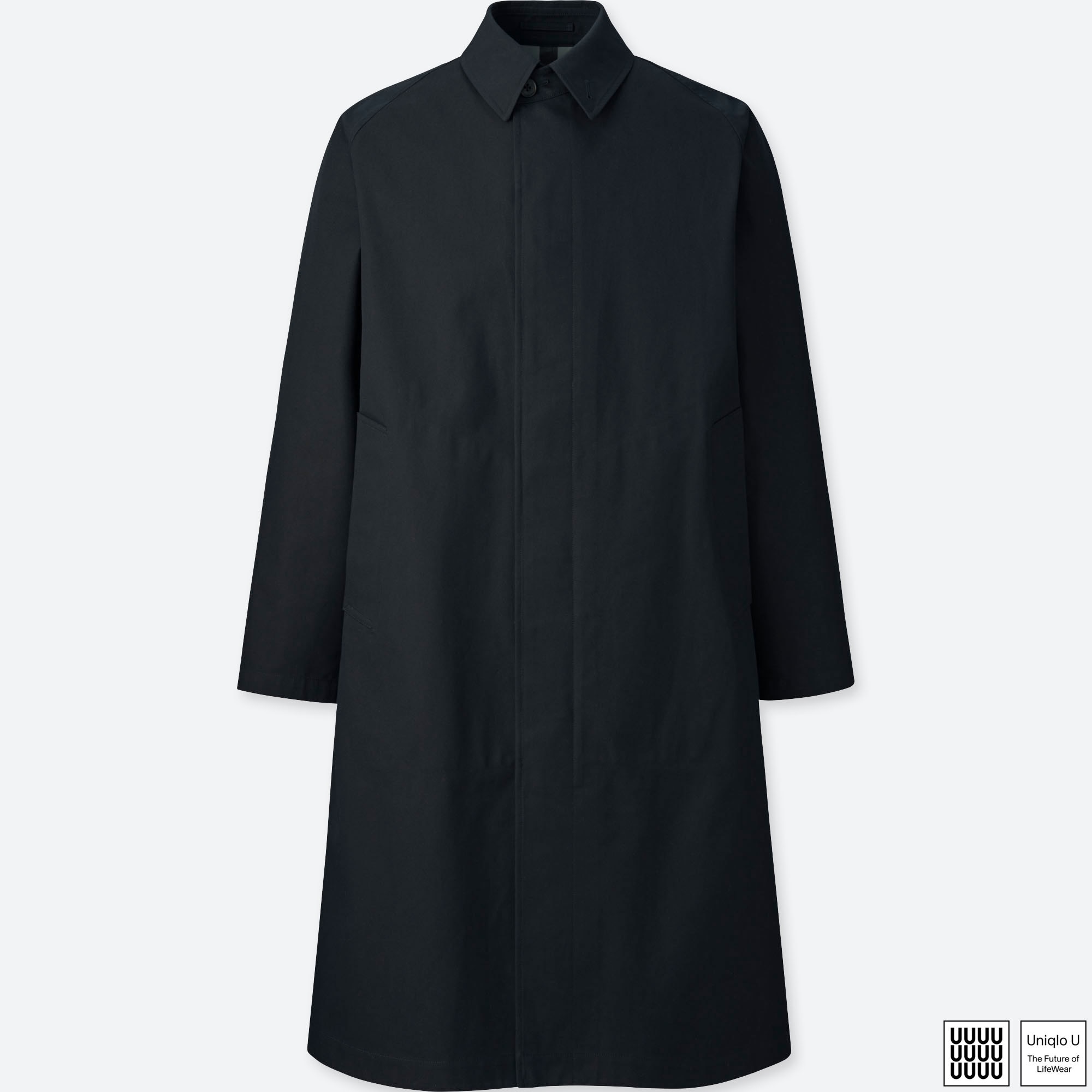 men blocktech single breasted coat