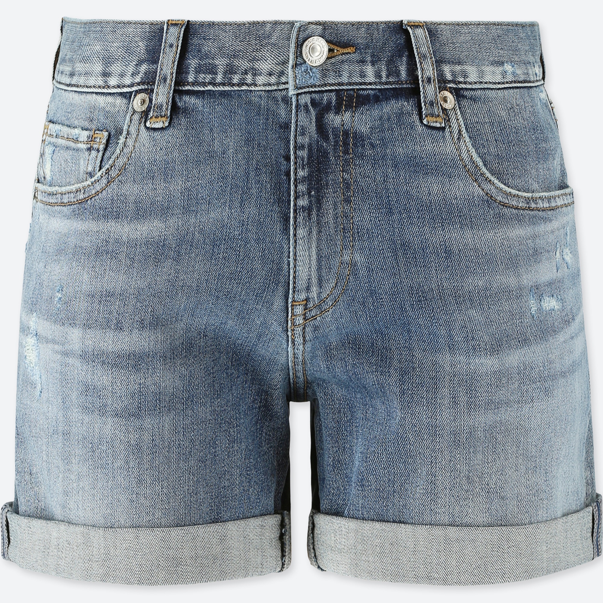 womens denim boyfriend shorts