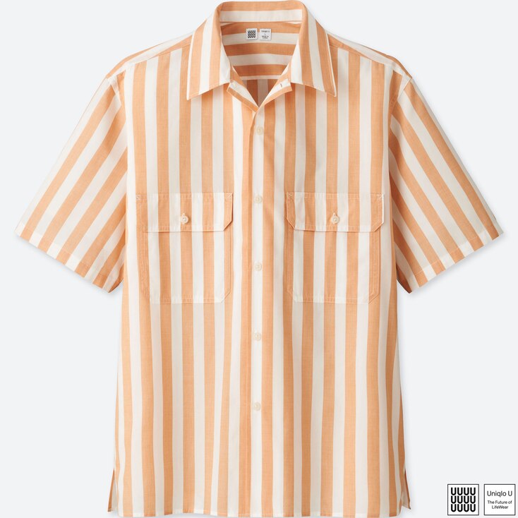 Uniqlo Men Uniqlo U Open Collar Striped Short Sleeve Shirt Stylehint Uniqlo Men Uniqlo U Open Collar Striped Short Sleeve Shirt Stylehint