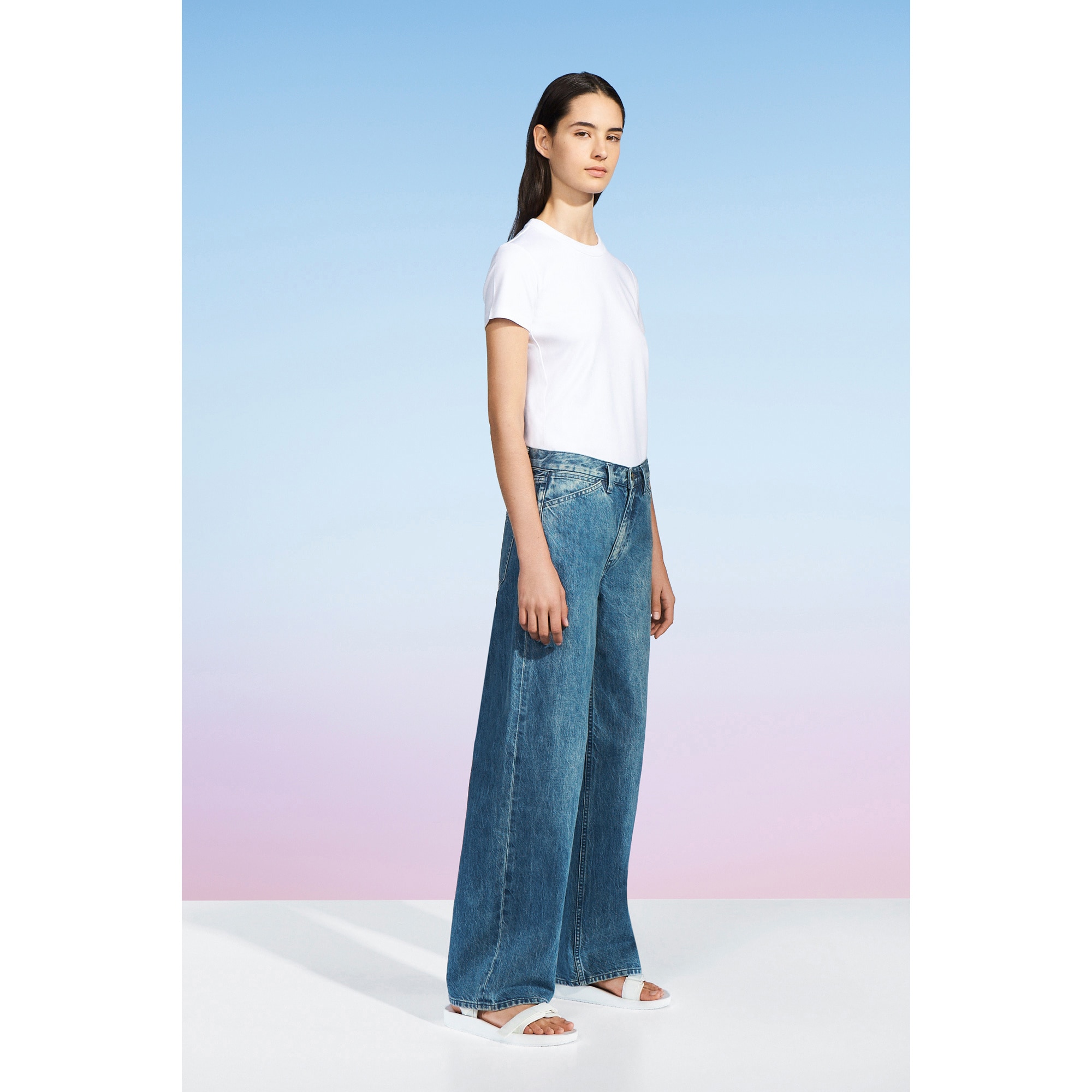 women uniqlo u wide fit jeans