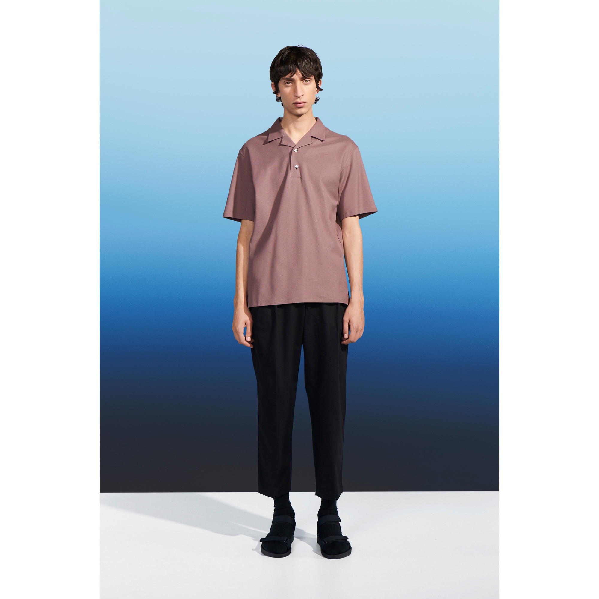 uniqlo open collar