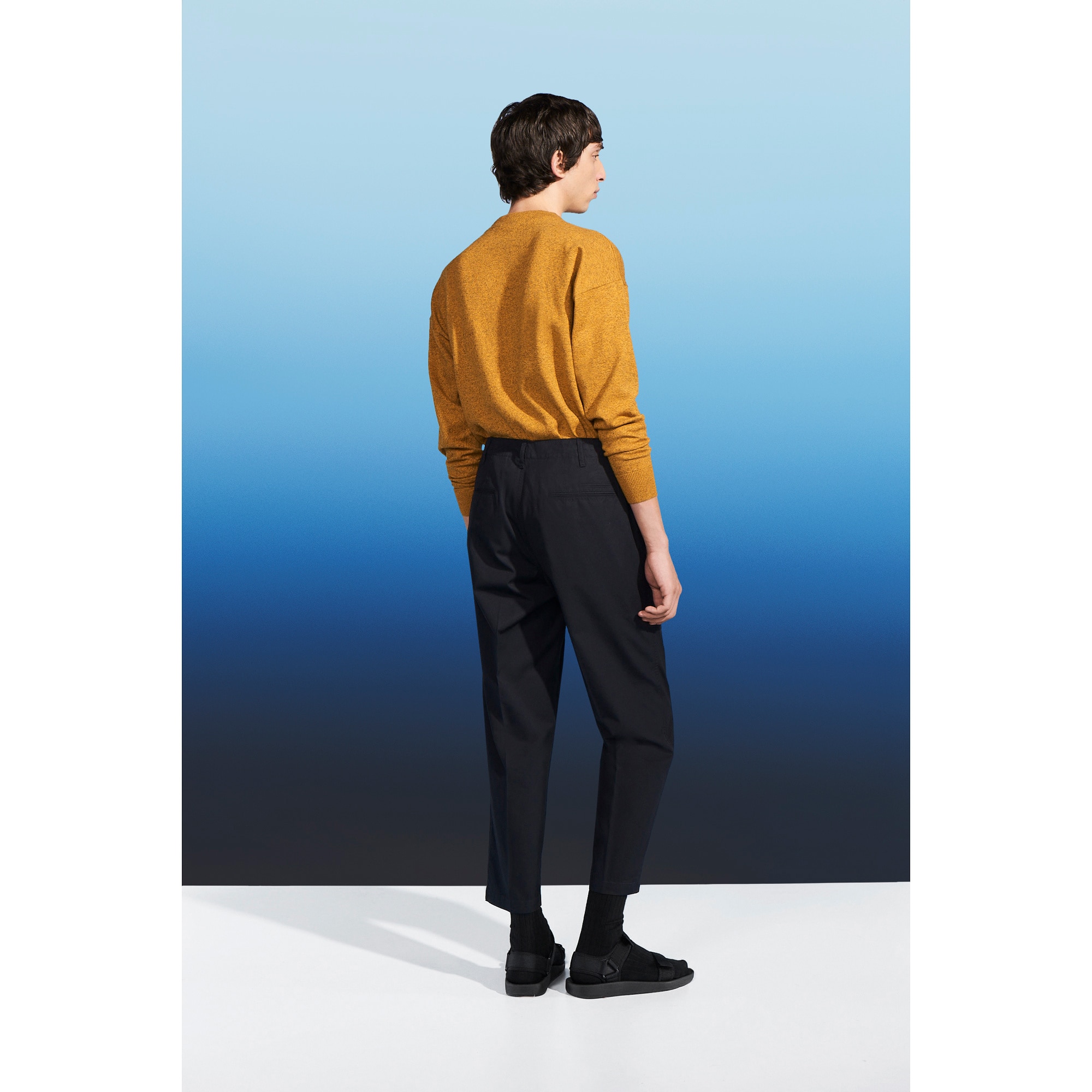 uniqlo wide fit tapered pants