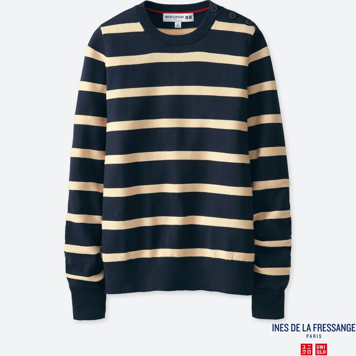 WOMEN IDLF SUPIMA® COTTON STRIPED SWEATER | UNIQLO US