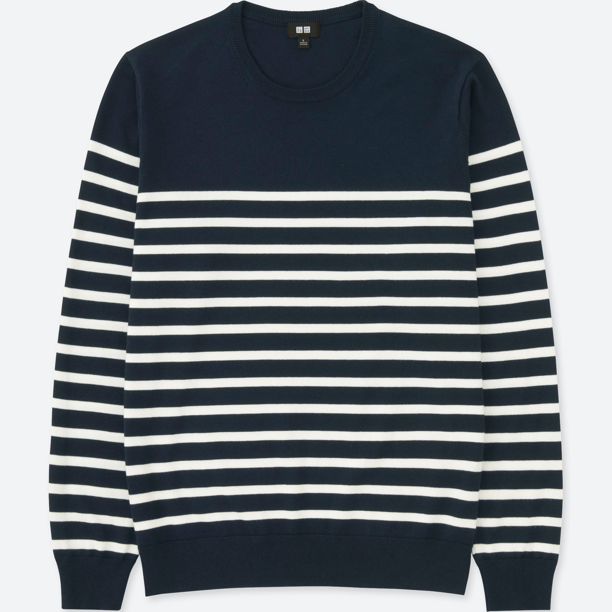UNIQLO MEN STRIPED CREW NECK LONG 