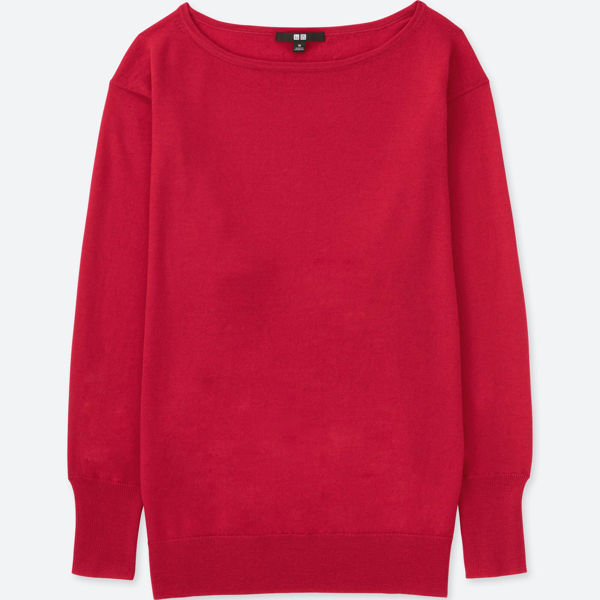 UNIQLO WOMEN EXTRA FINE MERINO RELAXED FIT BOAT NECK JUMPER