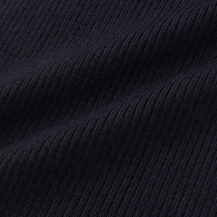 Women Extra Fine Merino Ribbed Turtleneck Sweater, Dark Gray, Large