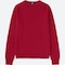 Women Cashmere Crew Neck Sweater, Red, Small