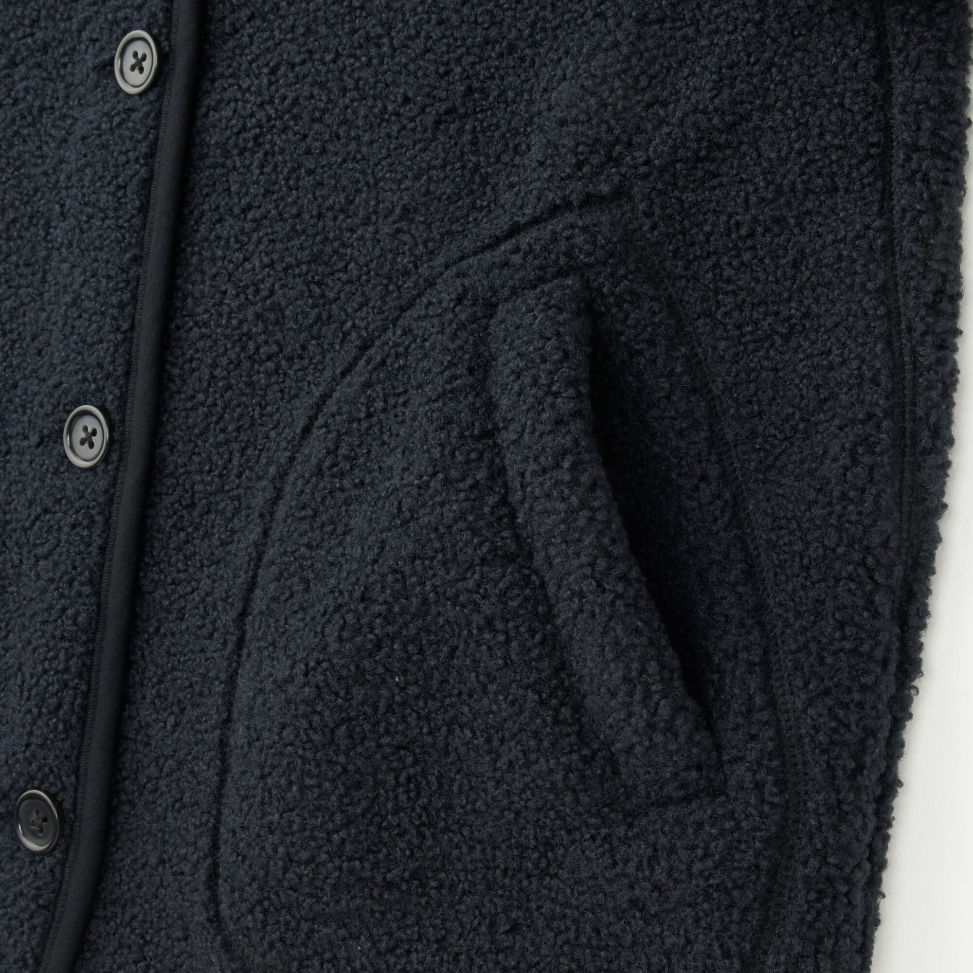 uniqlo fleece collarless jacket