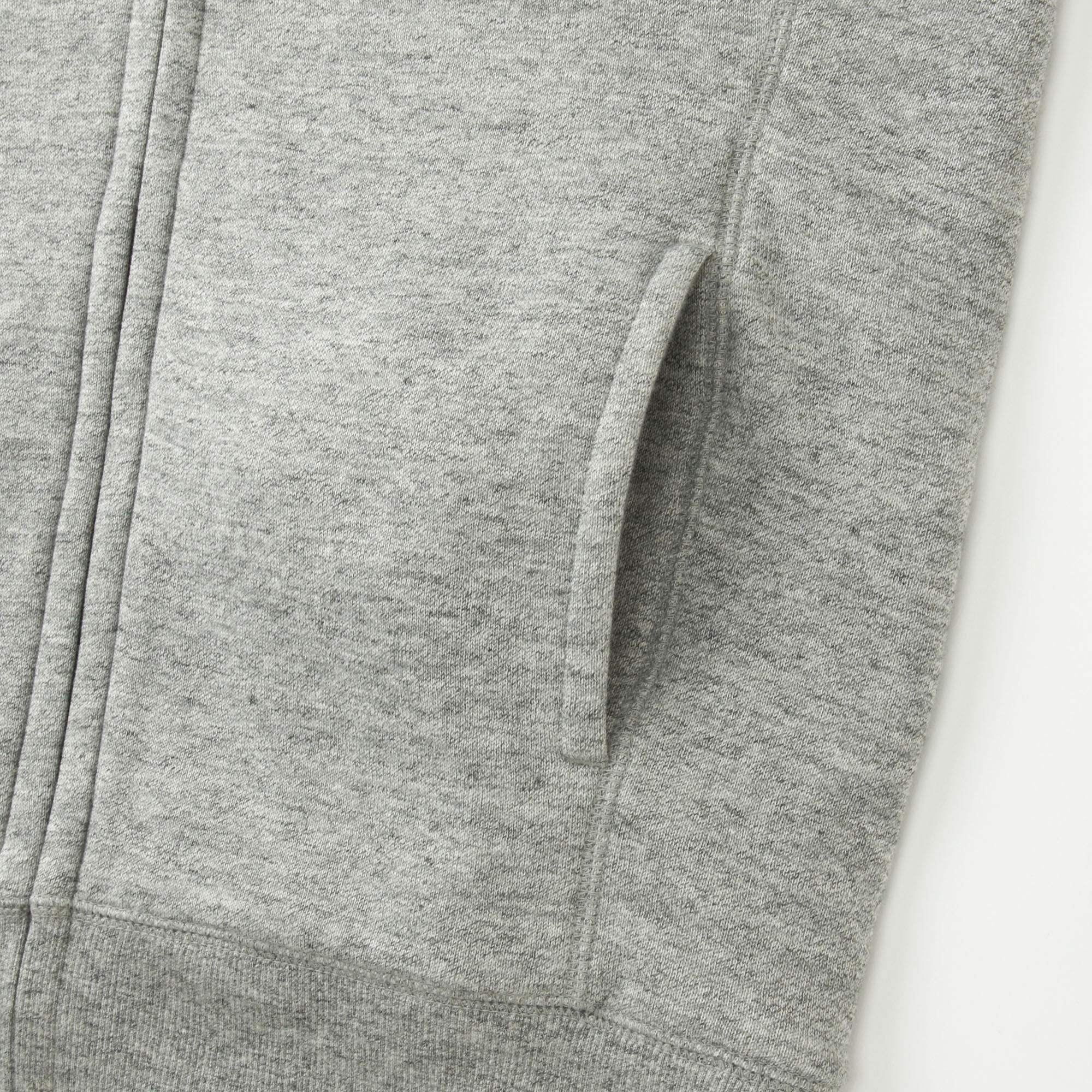 pile lined sweat full zip hoodie