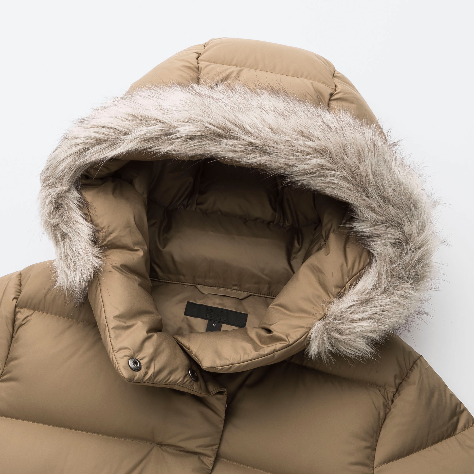 uniqlo coat with fur hood
