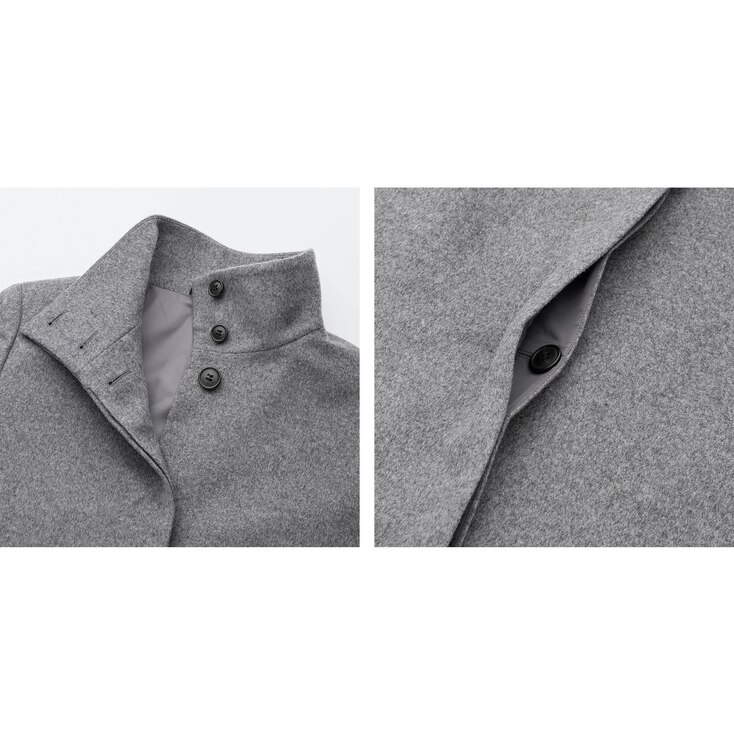 WOMEN CASHMERE BLENDED STAND COLLAR COAT | UNIQLO US