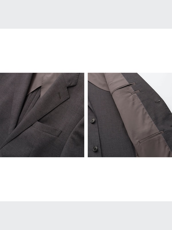 Stretch Wool Regular-Fit Jacket (Multiple Body Lengths)
