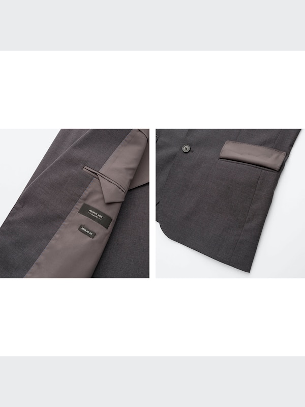 Stretch Wool Regular-Fit Jacket (Multiple Body Lengths)