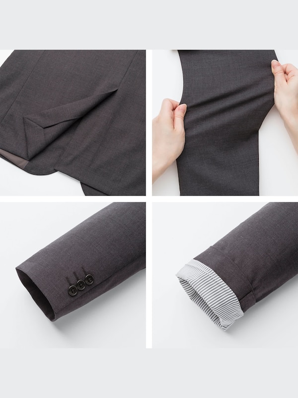 Stretch Wool Regular-Fit Jacket (Multiple Body Lengths)
