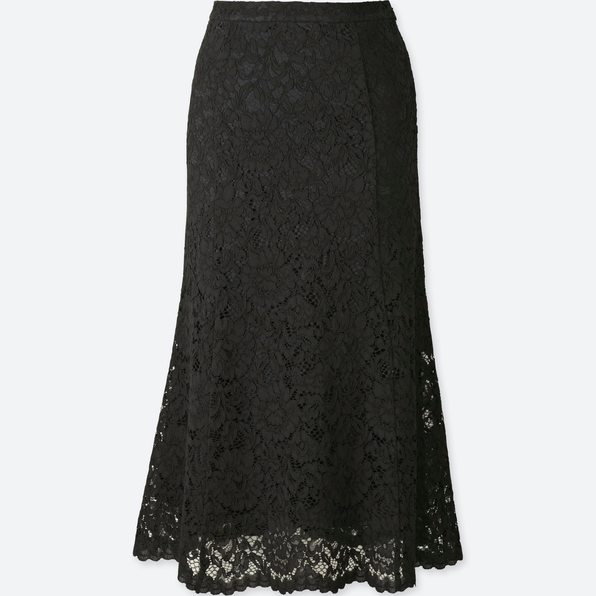 uniqlo white lace skirt