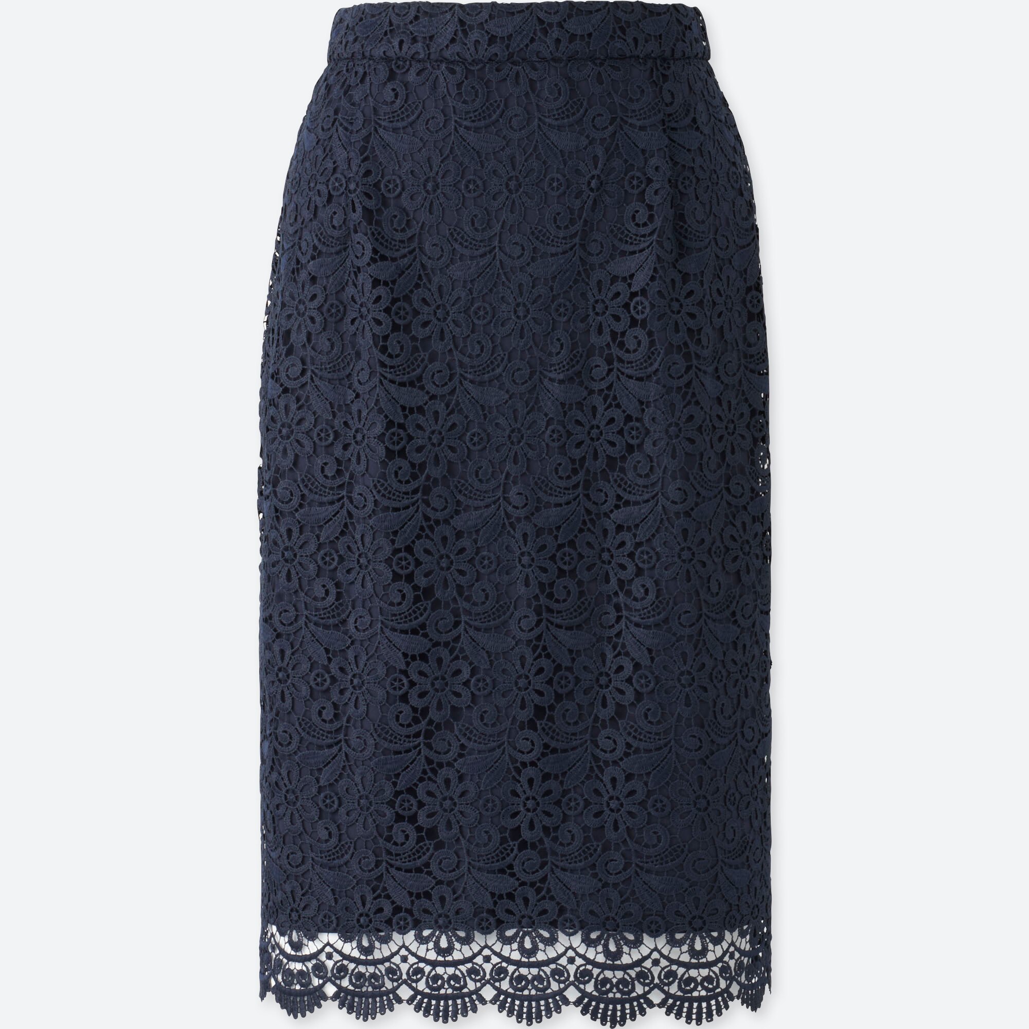 uniqlo white lace skirt
