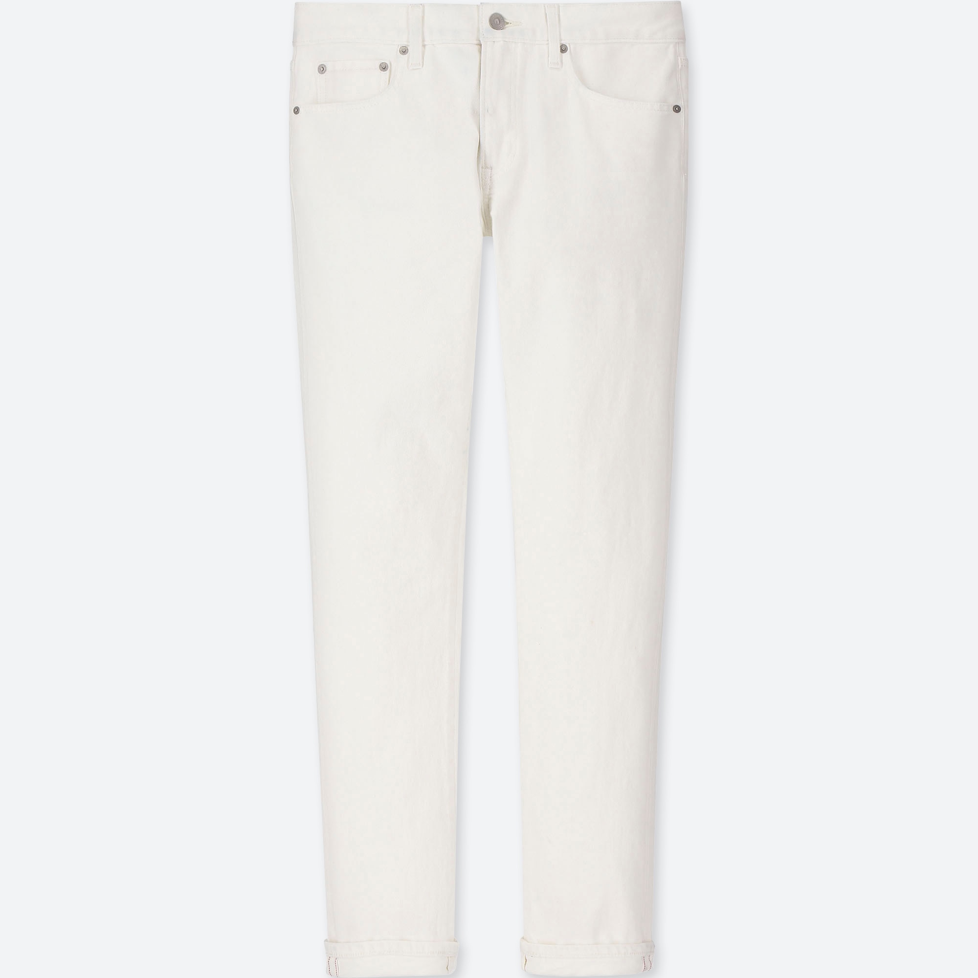 regular fit white jeans