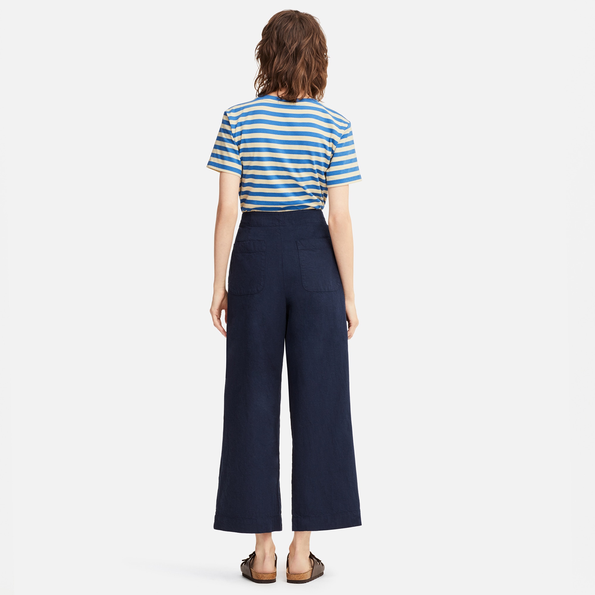 uniqlo wide leg cropped pants