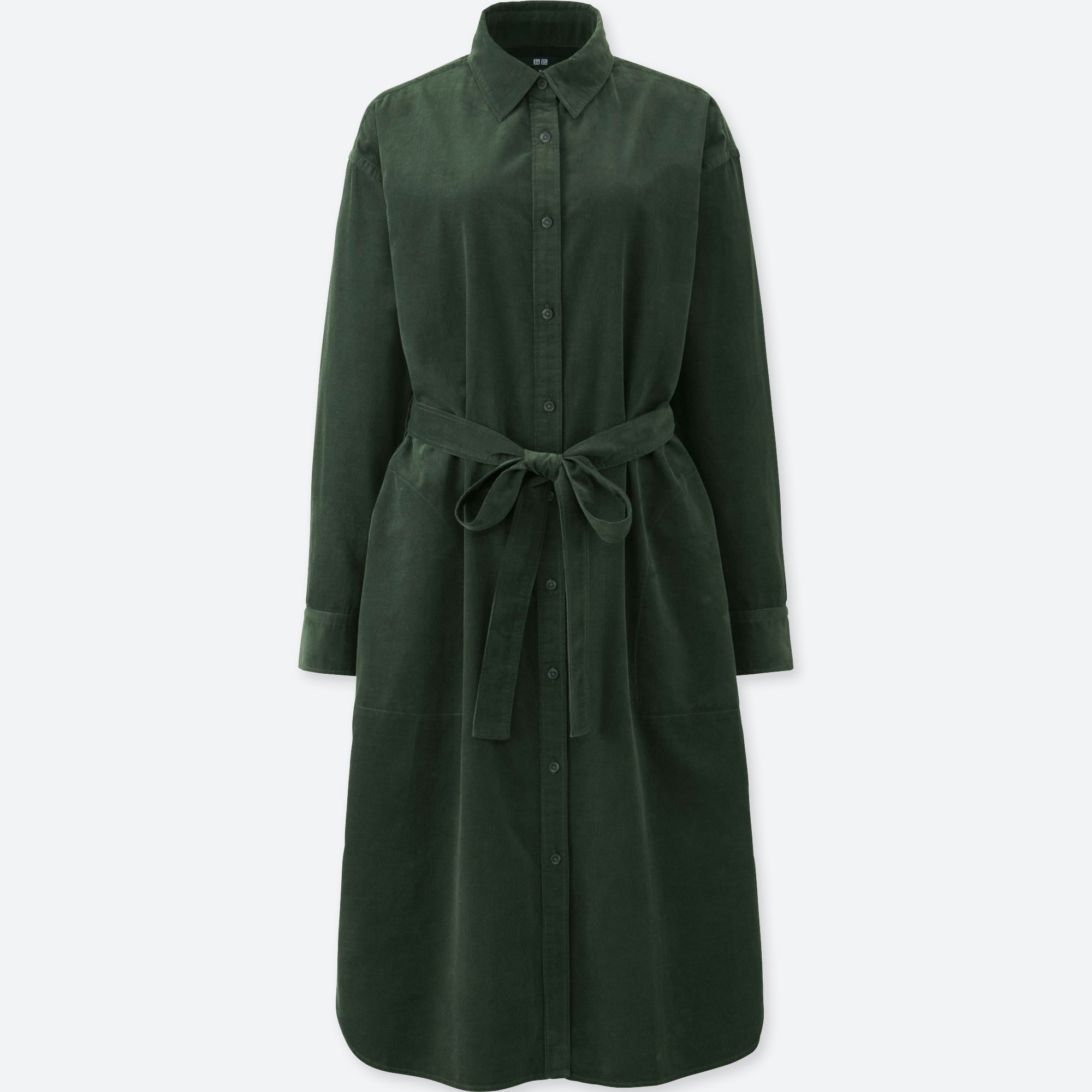 green corduroy dress