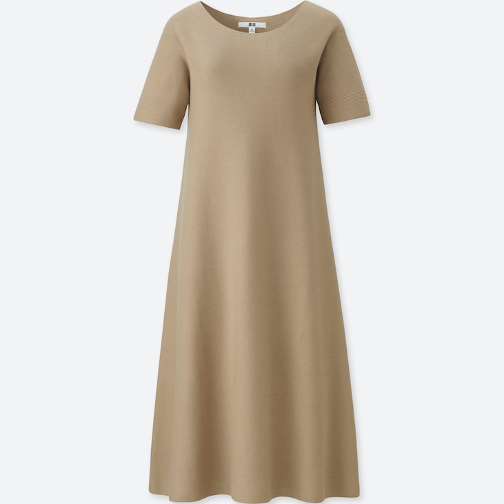 WOMEN 3D COTTON FIT AND FLARE SHORT-SLEEVE DRESS | UNIQLO US
