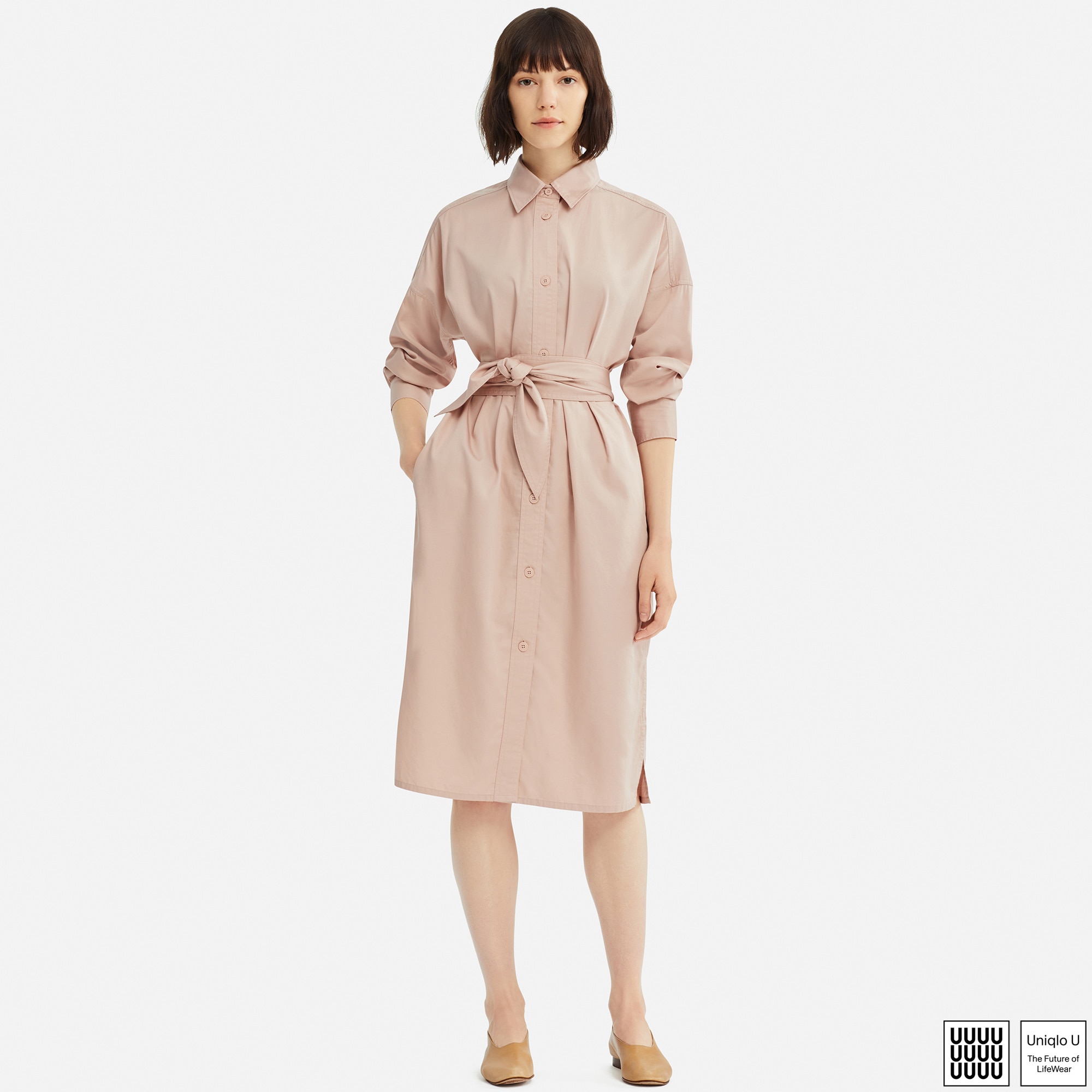 satin long sleeve shirt dress